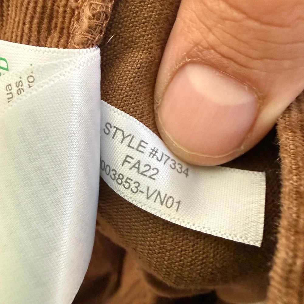 J. Crew‎ Corduroy Pants Mens 35x28 Burnt Orange Slim Flex Straight Leg Casual